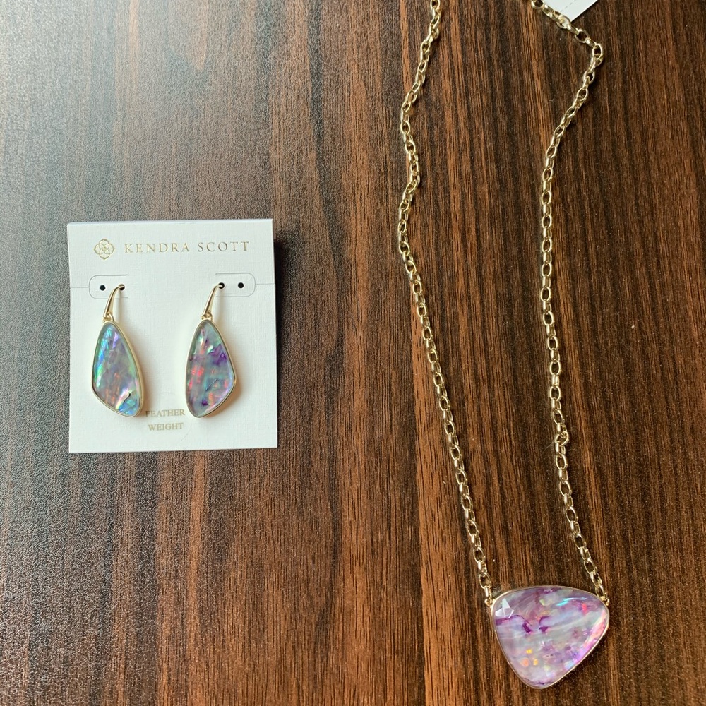 Kendra Scott McKenna Lilac Abalone Set